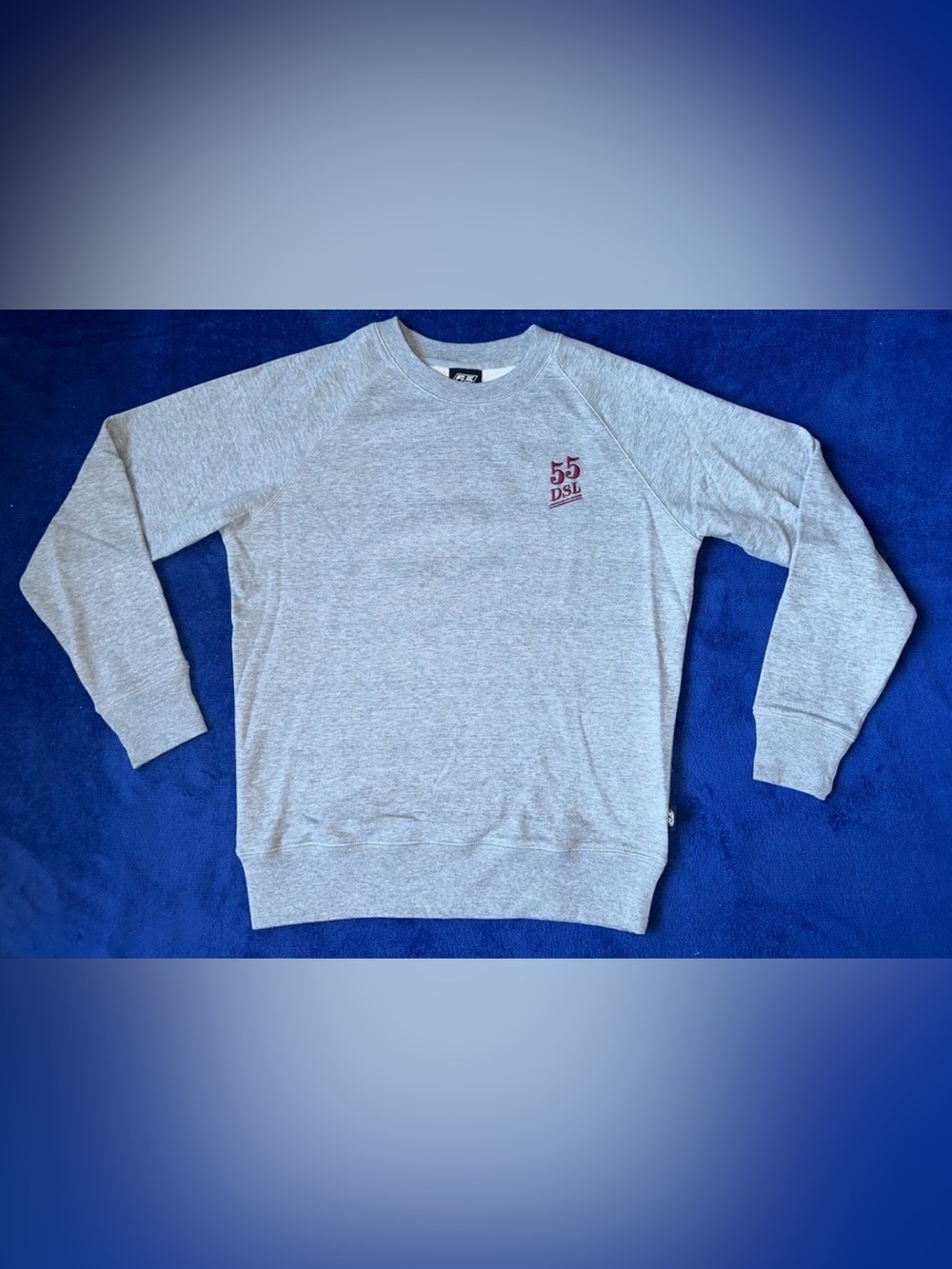 Diesel 55DSL Mens Gray Embroidered Sweatshirt Gray FIFTYFIVEDSL Size Small S